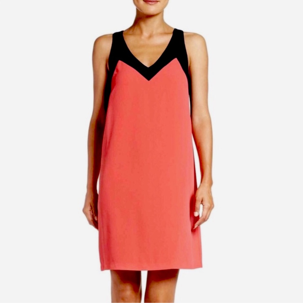 Felicity & Coco Coral and Navy Racerback Dress